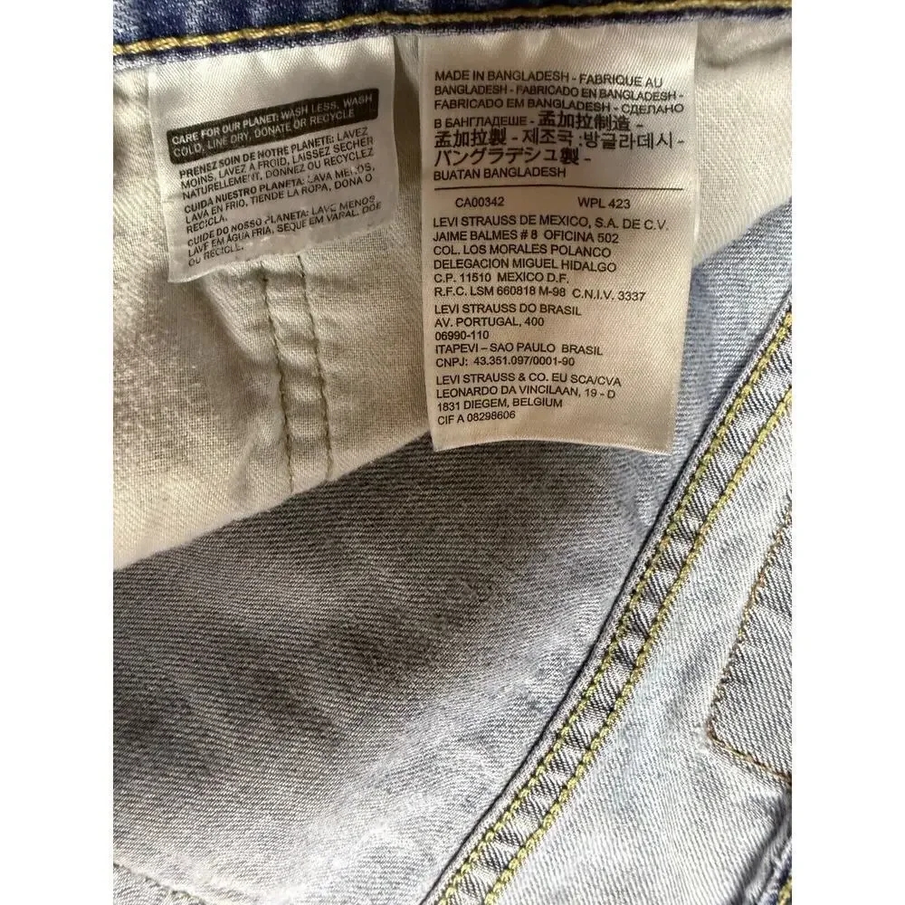 Levi's 559 Jeans Mens 36x30 Distressed Light Wash Denim Straight Leg 2016 A239